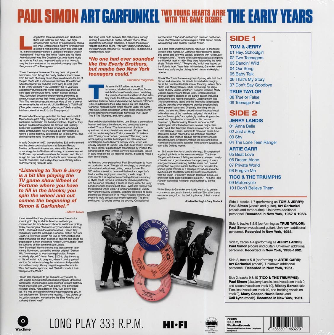 Paul Simon, Art Garfunkel - The Early Years: Two Young Hearts Afire With The Same Desire (DMM) (ltd. ed.) (180g) (High-Def VV)