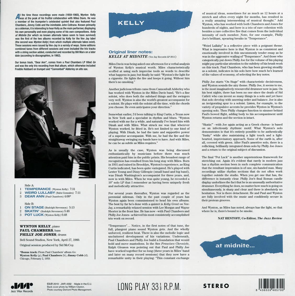 Wynton Kelly Trio - Kelly At Midnight (+ 2 bonus tracks) (DMM) (ltd. ed.) (180g) (High-Def VV) (remastered)