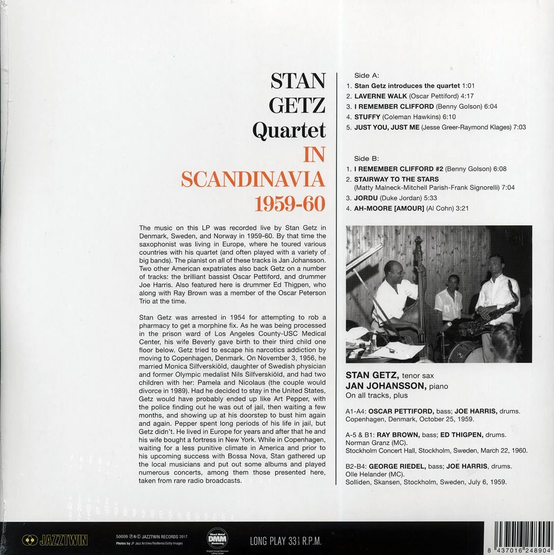 Stan Getz Quartet - In Scandinavia 1959-1960 (DMM) (ltd. ed.) (180g) (High-Def VV) (remastered)