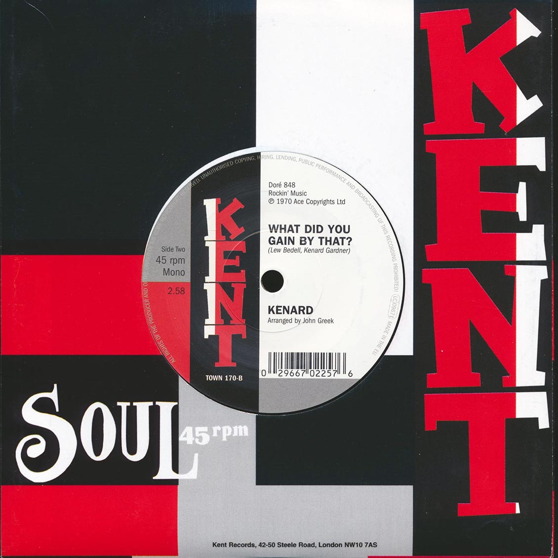 Milton James & The Creators - My Lonely Feeling  /  Kenard - What Did You Gain By That?