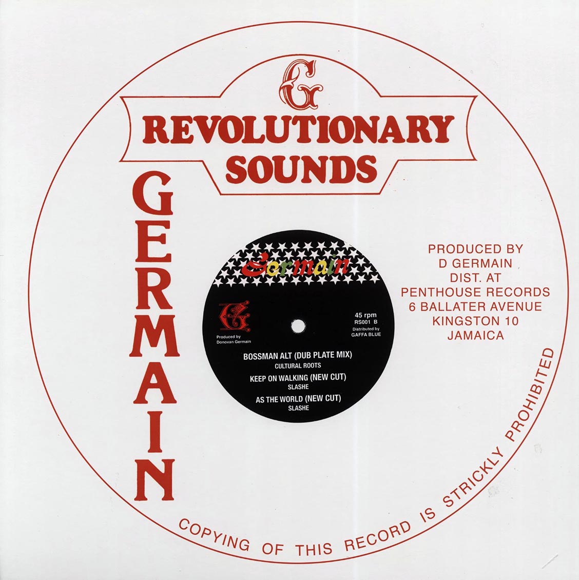 Cultural Roots - Mr. Bossman  /  Cultural Roots - Mr. Bossman (Dub Plate Mix); Slashe - Keep On Walking; Slashe - As The World (colored vinyl)