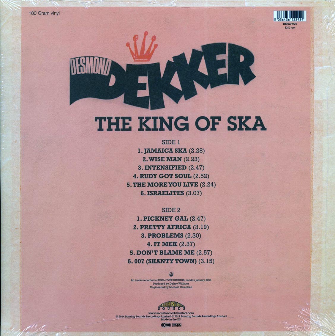 Desmond Dekker - The King Of Ska (180g) (red vinyl)
