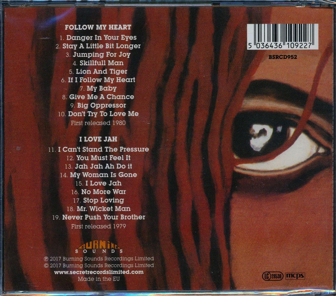 Linval Thompson - Follow My Heart + I Love Jah (2 albums on 1 CD)