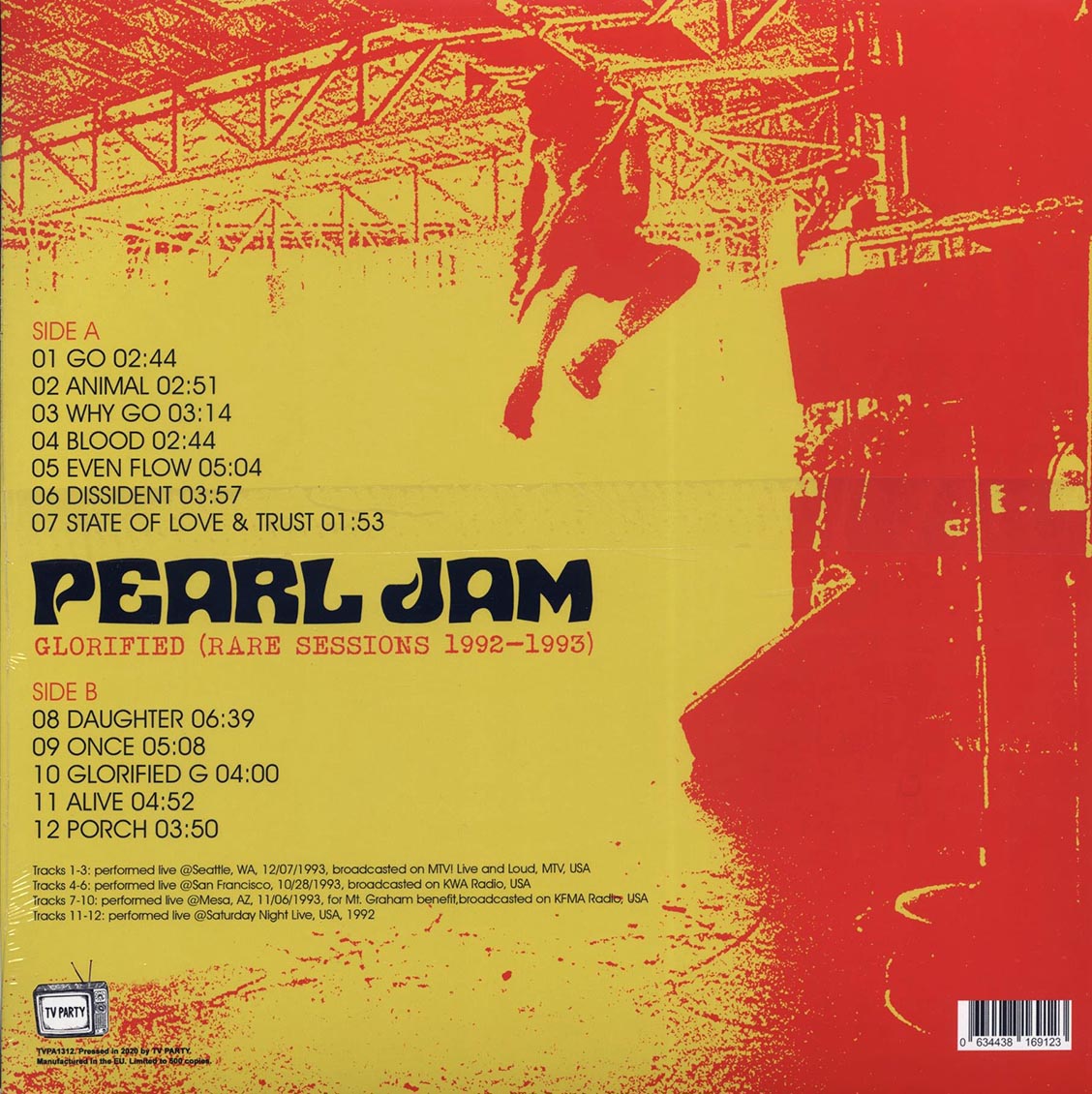 Pearl Jam - Glorified: Rare Sessions 1992-1993 (ltd. 500 copies made)