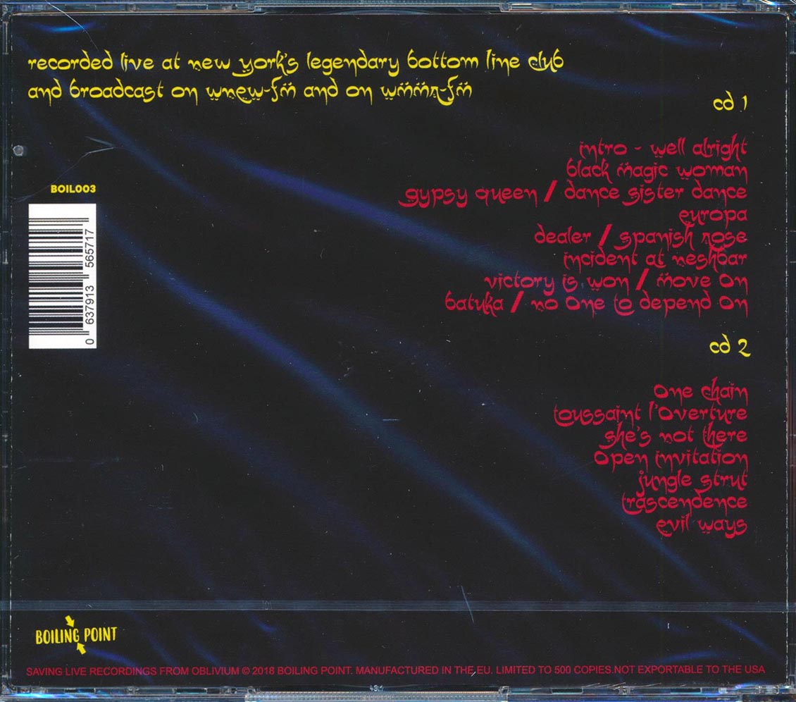 Santana - Live At The Bottom Line, New York 1978 (ltd. 500 copies made) (2xCD)