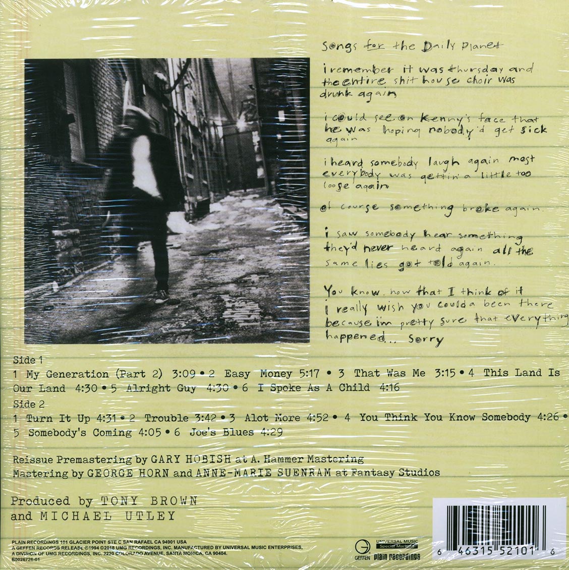 Todd Snider - Songs For The Daily Planet (180g)