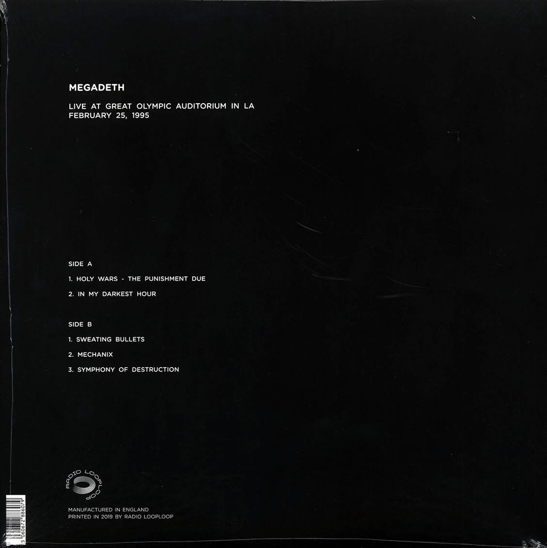 Megadeth - Live In Los Angeles 1995 Westwood One FM (ltd. 500 copies made)