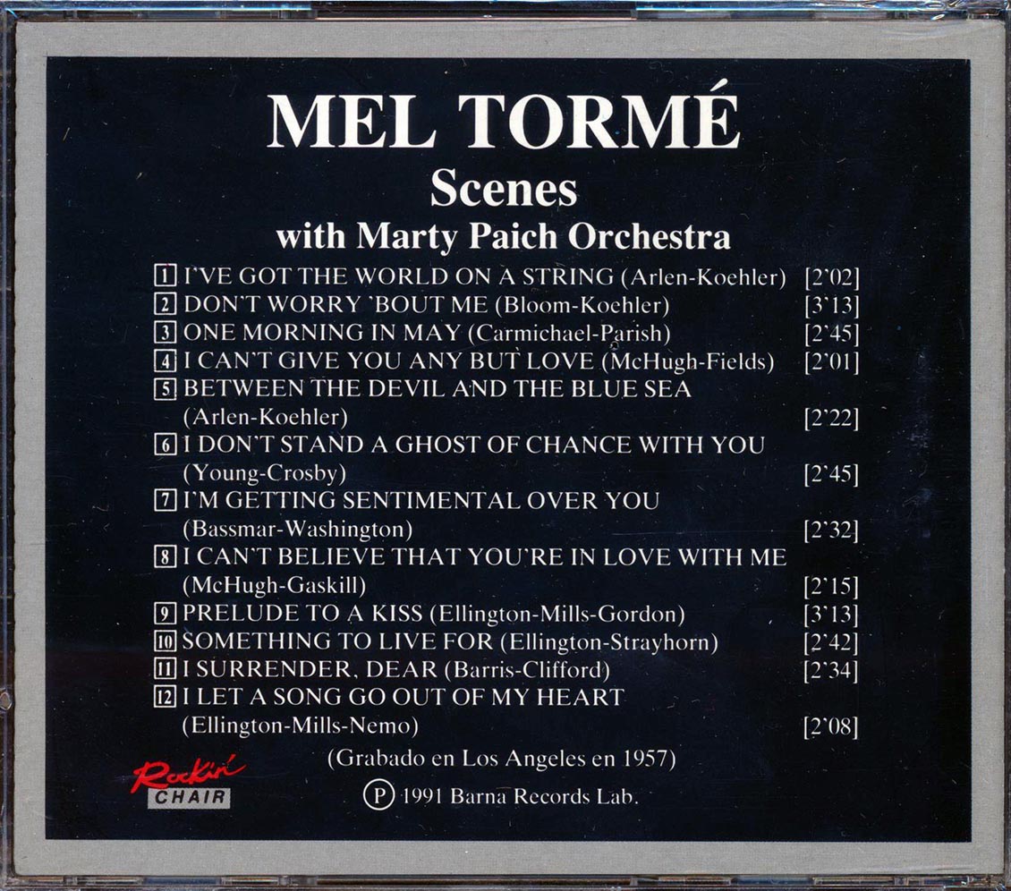 Mel Torme With Marty Paich Orchestra - Scenes