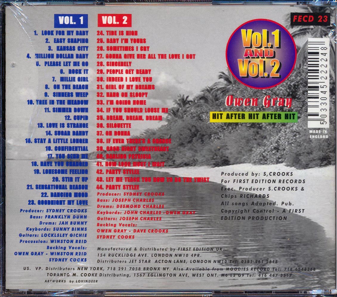 Owen Gray - Hit After Hit After Hit Volume 1 + Volume 2 (44 tracks) (2xCD)