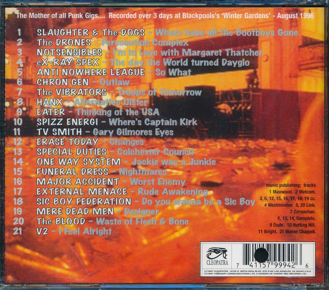 Chron Gen, Slaughter & The Dogs, Major Accident, Etc. - Holidays In The Sun: Blackpool 1996 Celebrating 20 Years Of Punk! (21 tracks) (marked/ltd stock)