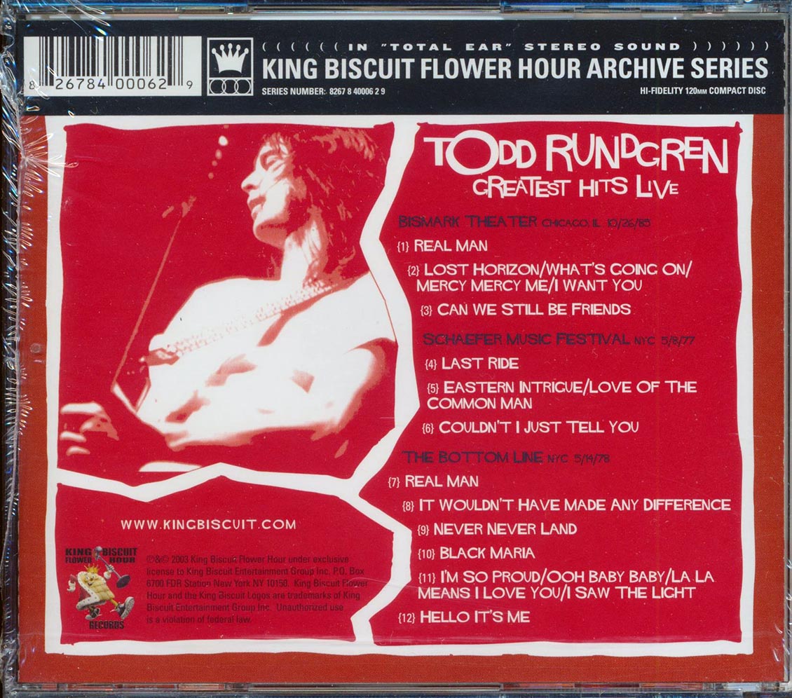 Todd Rundgren - Greatest Hits Live: King Biscuit Flower Hour Archive Series
