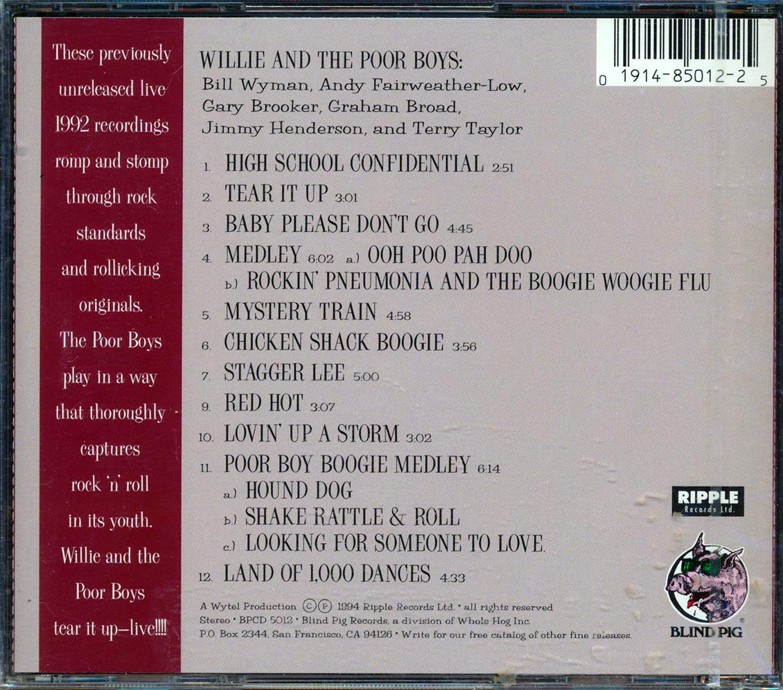 Willie & The Poor Boys - Tear It Up: Live