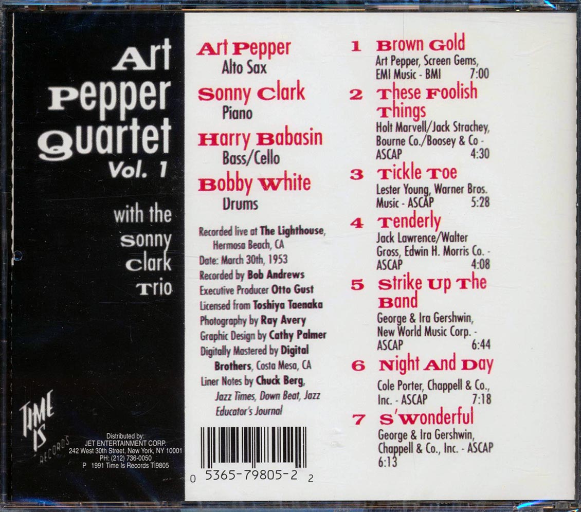 Art Pepper Quartet - Art Pepper Quartet Volume 1 With Sonny Clark Trio (remastered)