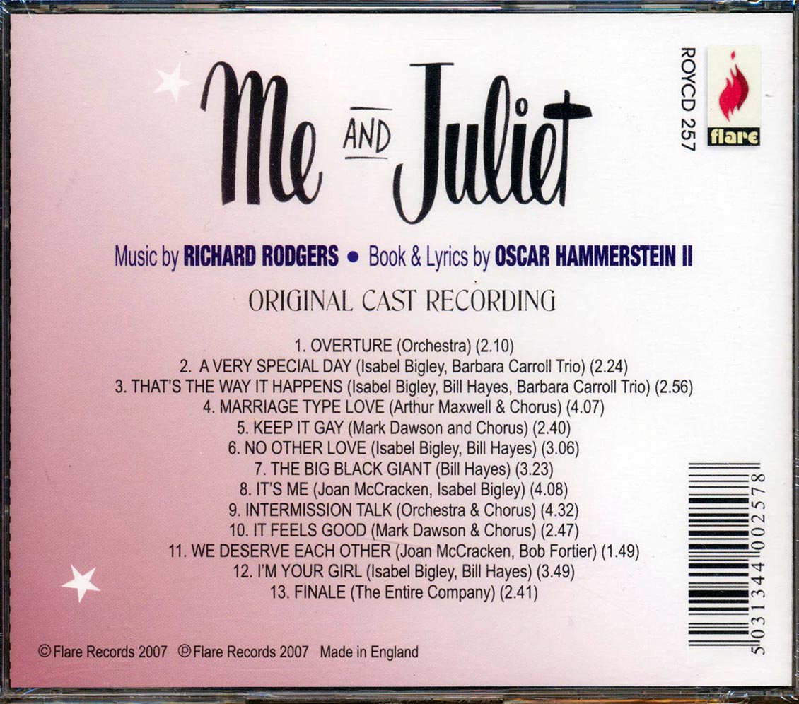 Richard Rodgers, Oscar Hammerstein III - Me And Juliet (Original Cast Recording)