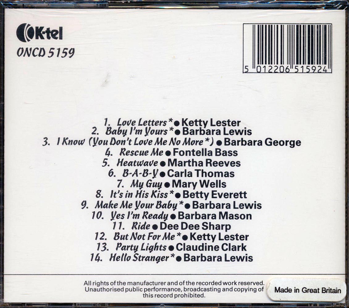 Mary Wells, Dee Dee Sharp, Carla Thomas, Etc. - Girl Talk: 16 Hits From The Girls Of The 60s