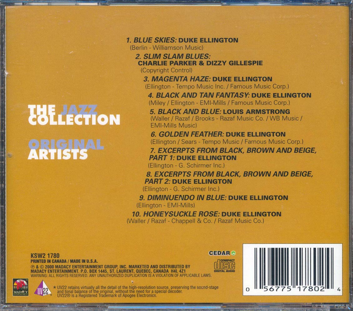 Duke Ellington, Dizzy Gillespie, Louis Armstrong - The Jazz Collection