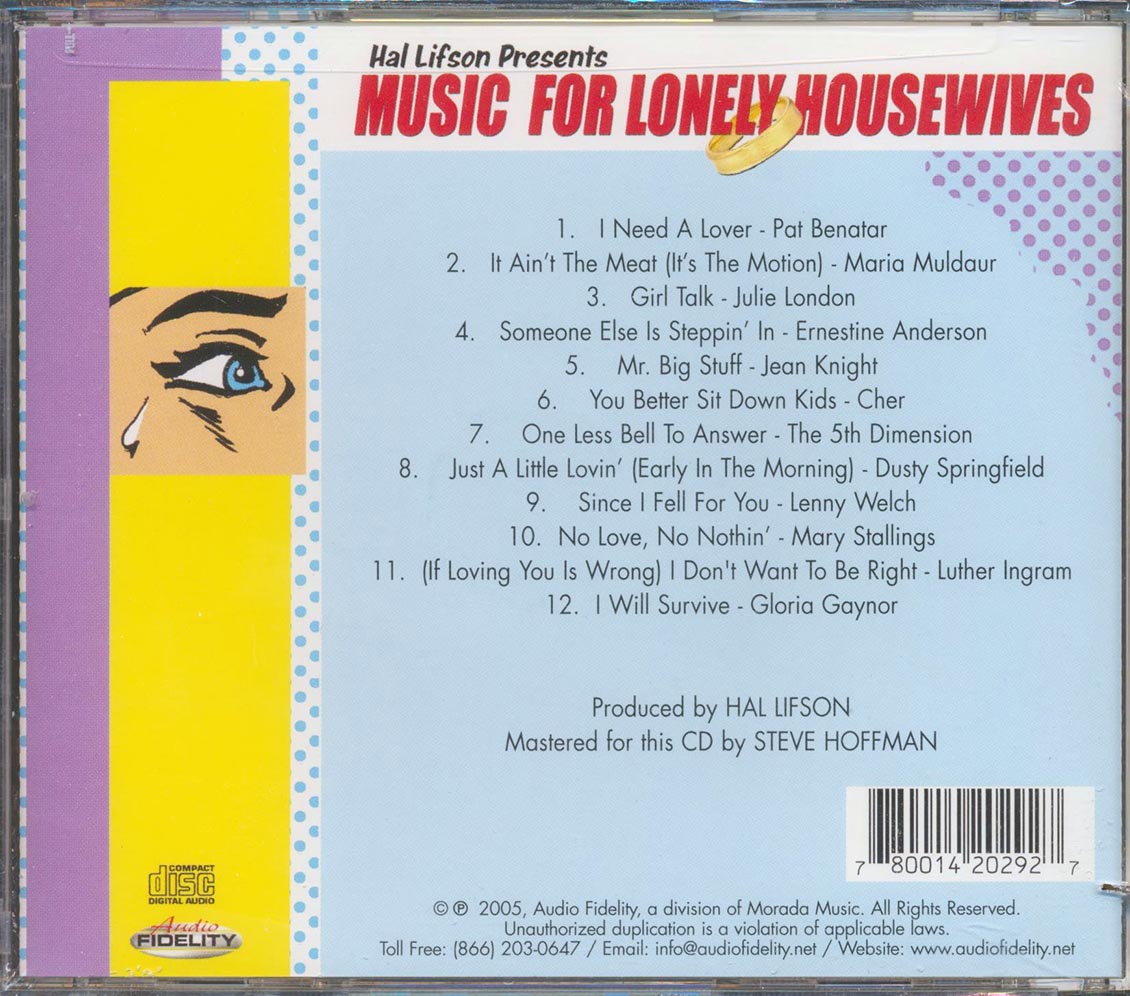 Pat Benatar, Cher, Dusty Springfield, Julie London, Etc. - Hal Lifson Presents Music For Lonely Housewives (marked/ltd stock)