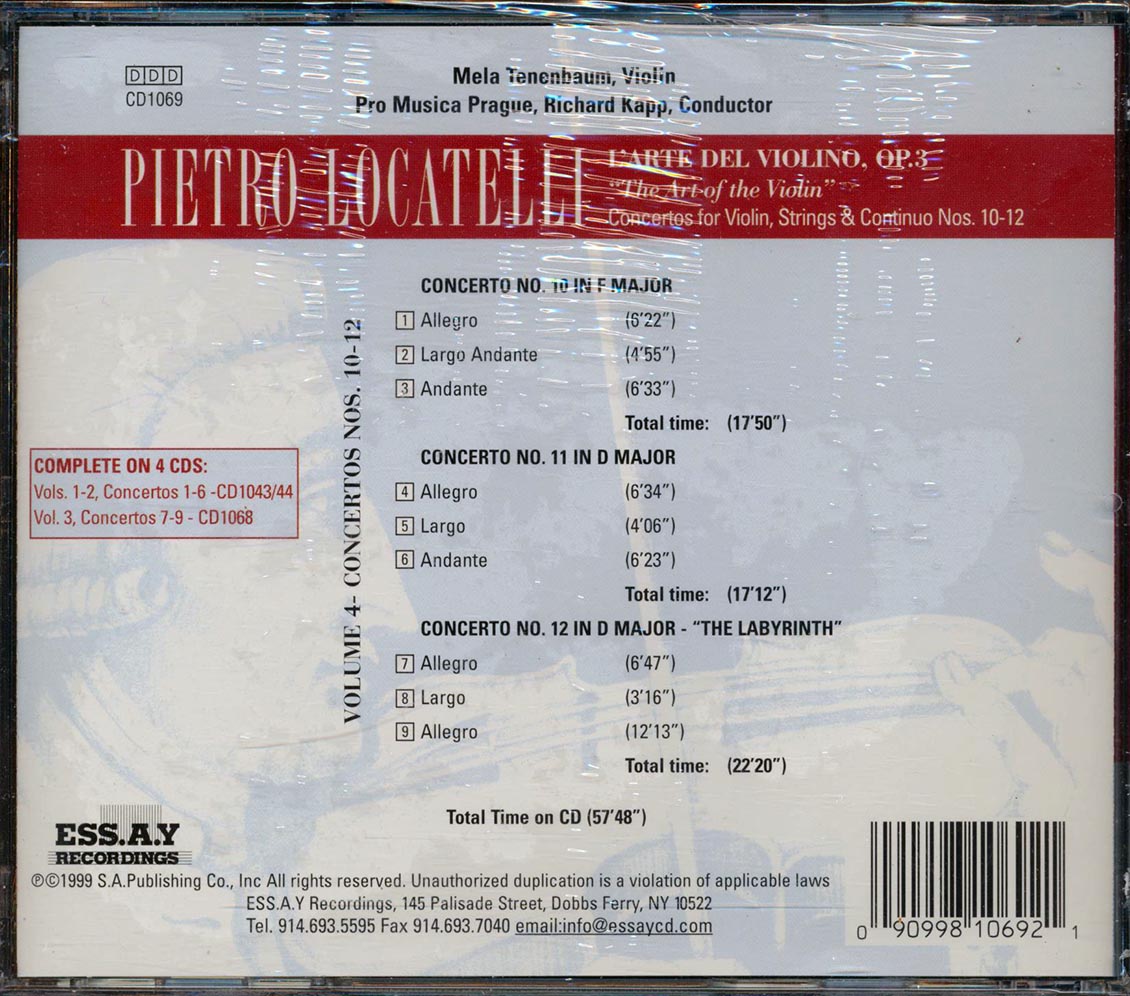 Locatelli - Volume 1 Concertos Nos. 10-12