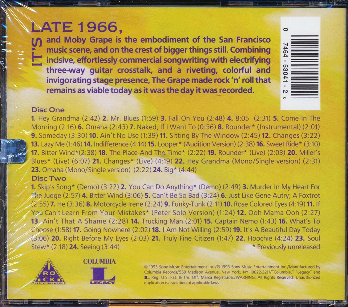 Moby Grape - Vintage: The Very Best Of Moby Grape (48 tracks) (2xCD) (incl. large booklet) (remastered)