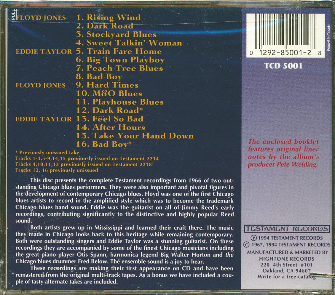 Floyd Jones, Eddie Taylor - Masters Of Modern Blues (with Otis Spann, Big Walter Horton, Fred Below)