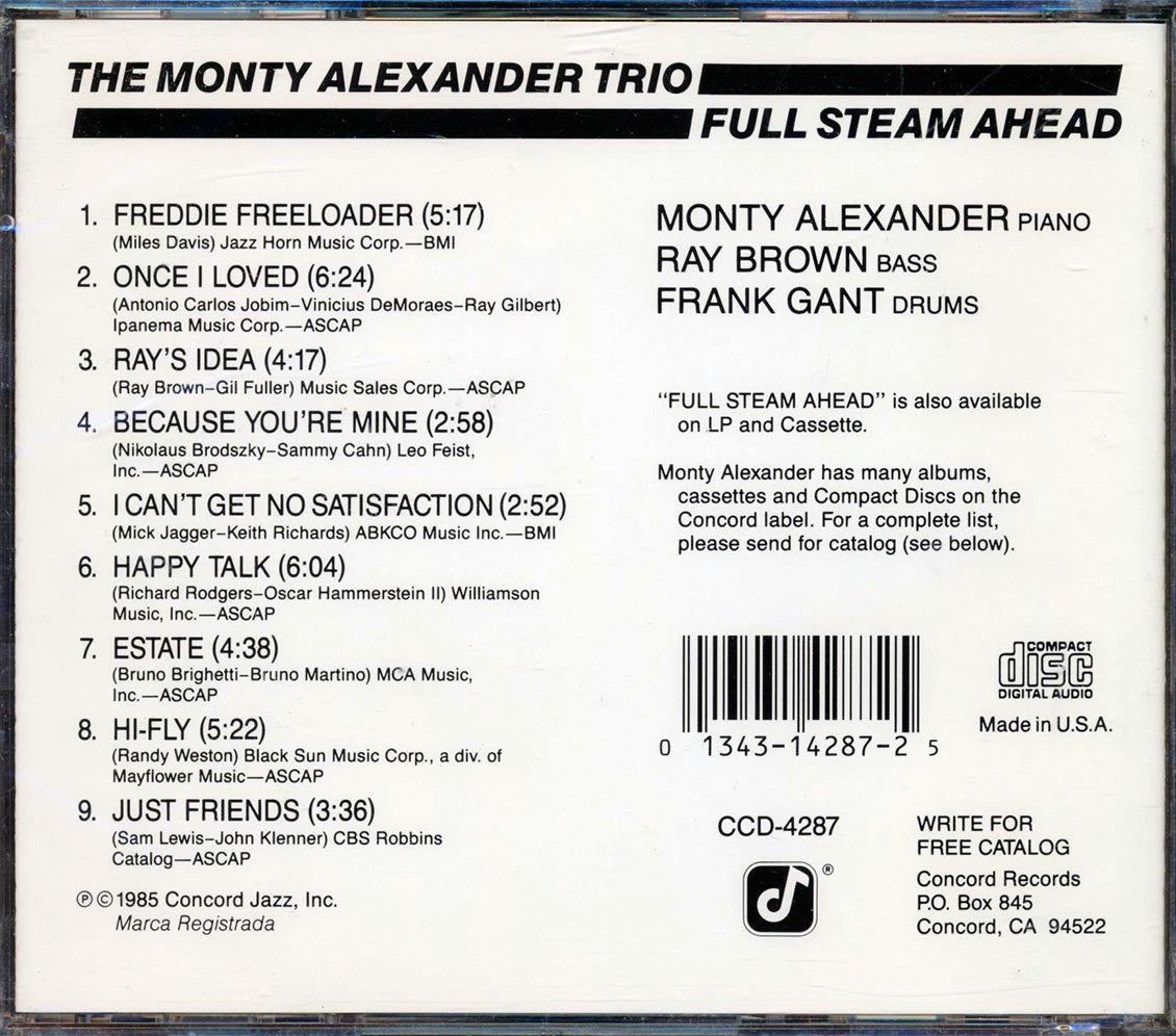 The Monty Alexander Trio - Full Steam Ahead