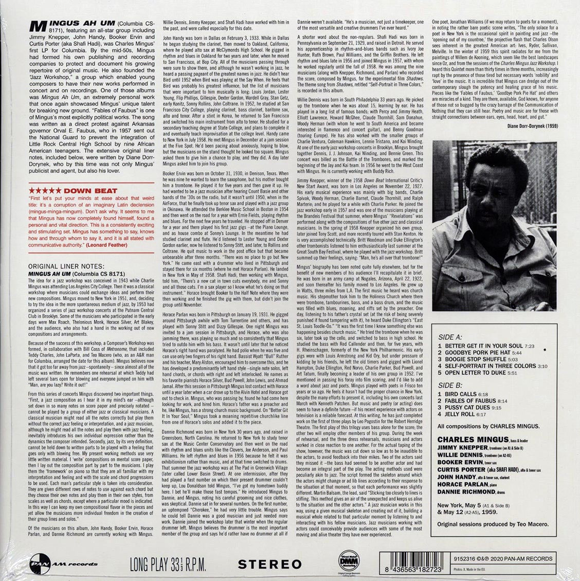 Charles Mingus - Mingus Ah Um (DMM) (ltd. ed.) (180g) (High-Def VV) (remastered)