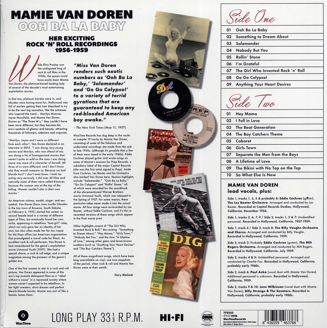 Mamie Van Doren - Ooh Ba La Baby: Her Exciting Rock N Roll Recordings 1956-1959 (DMM) (ltd. ed.) (180g) (High-Def VV)