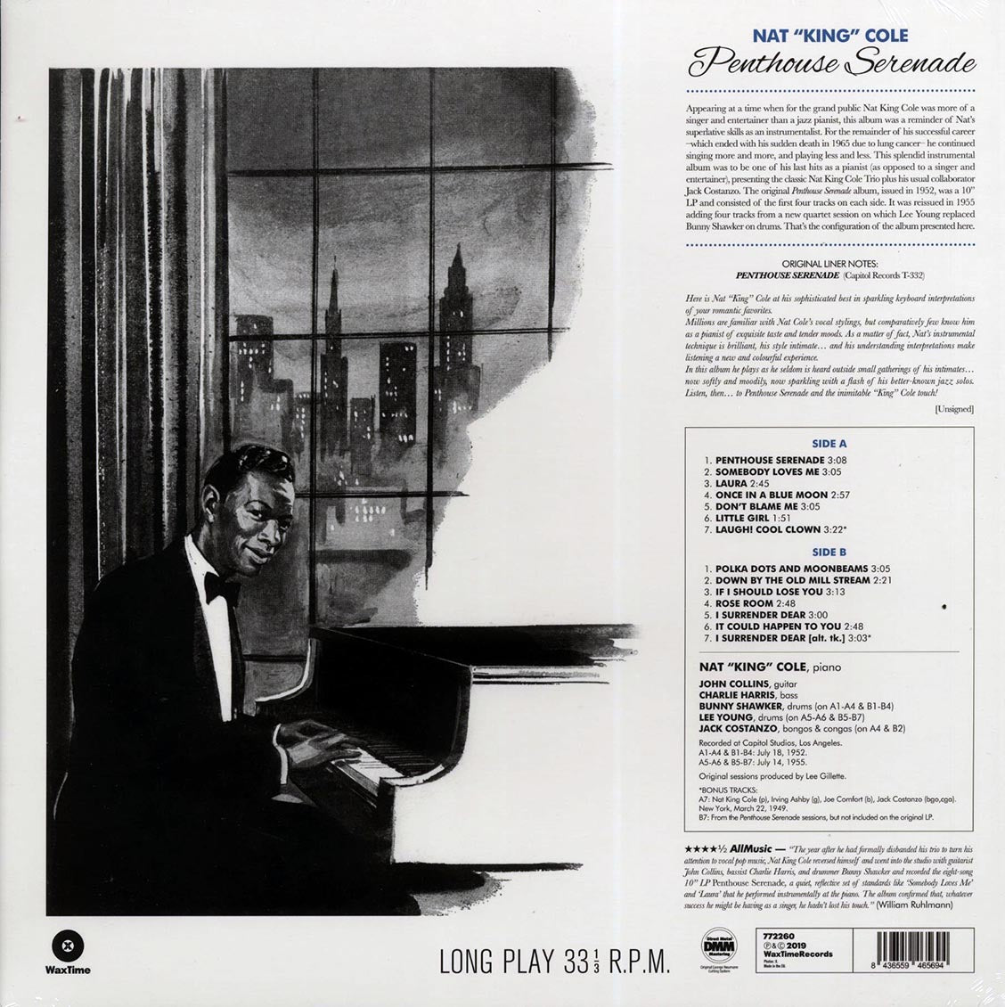 Nat King Cole - Penthouse Serenade: Nat King Cole At The Piano (+ 3 bonus tracks) (DMM) (ltd. ed.) (180g) (High-Def VV) (remastered)