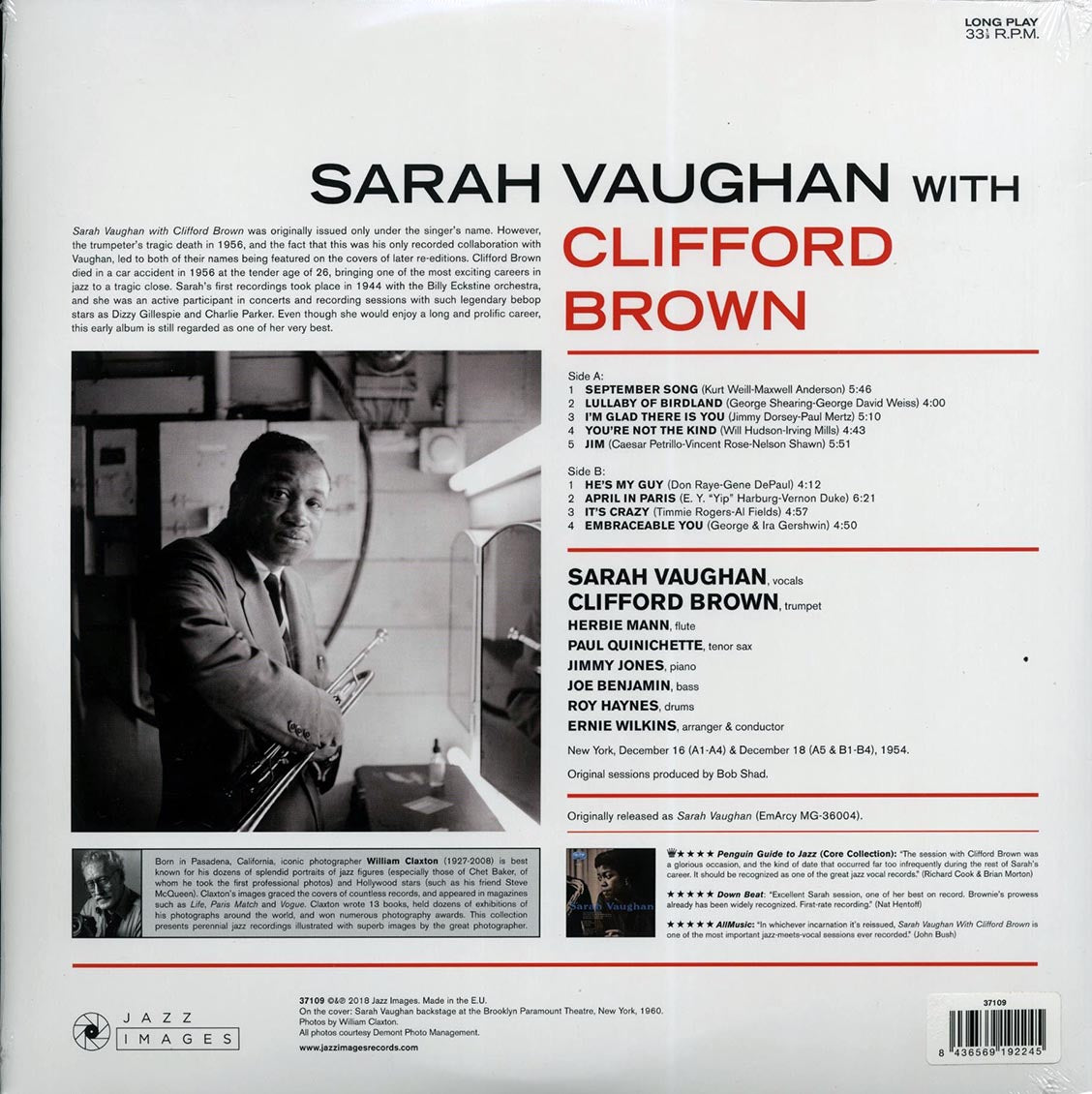 Sarah Vaughan, Clifford Brown - Sarah Vaughan With Clifford Brown (ltd. ed.) (180g)
