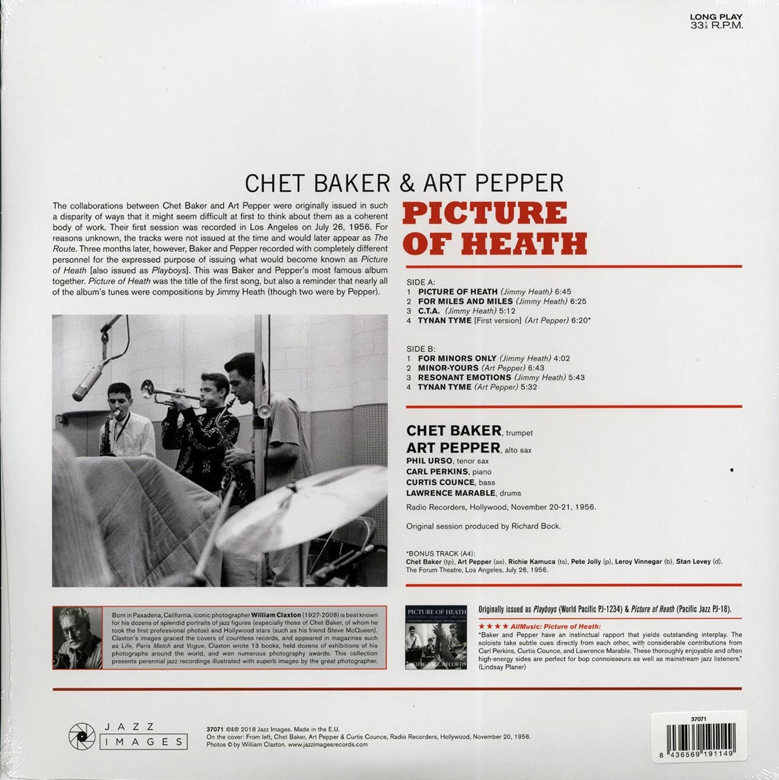 Chet Baker, Art Pepper - Picture Of Health (+ 2 bonus tracks) (ltd. ed.) (180g) (High-Def VV)
