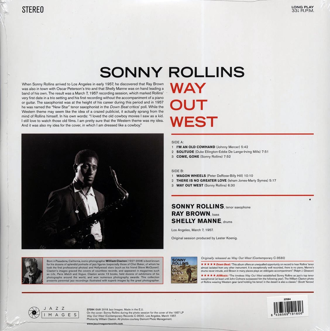 Sonny Rollins - Way Out West (ltd. ed.) (180g) (High-Def VV)