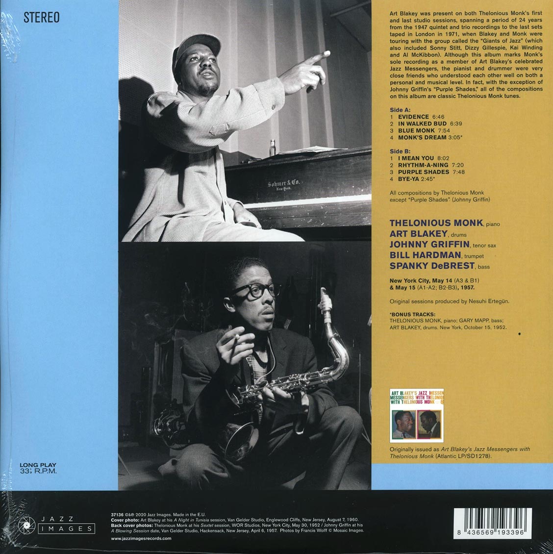 Art Blakey, Thelonious Monk - Jazz Connection (+ 3 bonus tracks) (ltd. ed.) (180g) (High-Def VV)