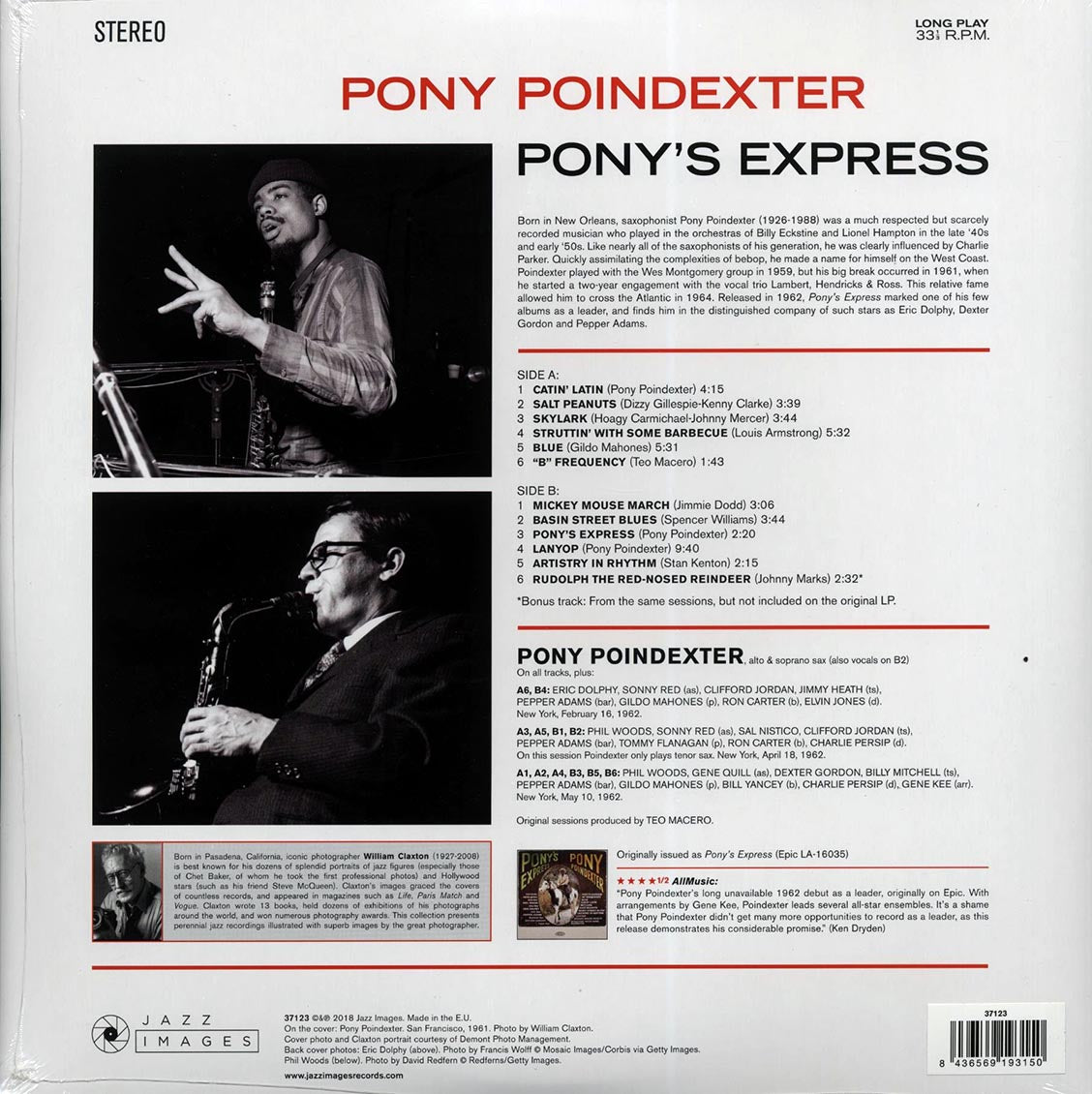 Pony Poindexter - Pony's Express (+ 2 bonus tracks) (ltd. ed.) (180g) (High-Def VV)