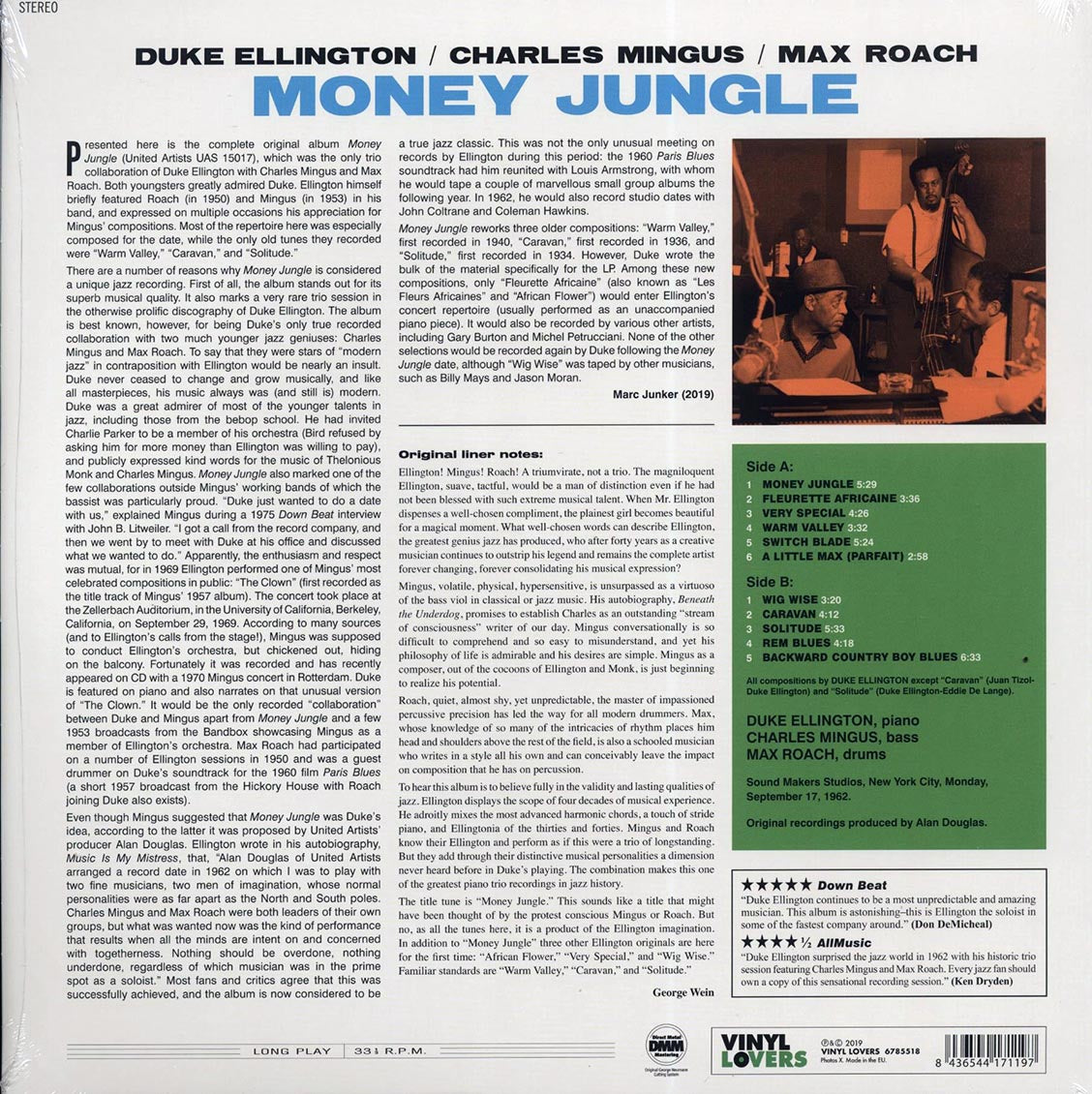 Duke Ellington, Charles Mingus, Max Roach - Money Jungle (DMM) (ltd. ed.) (180g) (High-Def VV)