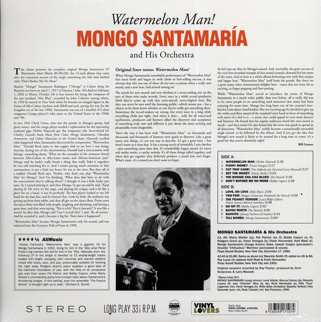 Mongo Santamaria & His Orchestra - Watermelon Man! (+ 2 bonus tracks) (DMM) (ltd. ed.) (180g) (High-Def VV)