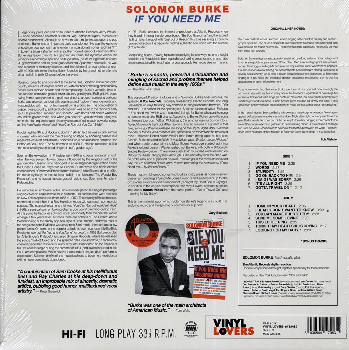 Solomon Burke - If You Need Me (+ 3 bonus tracks) (DMM) (ltd. ed.) (180g) (High-Def VV)
