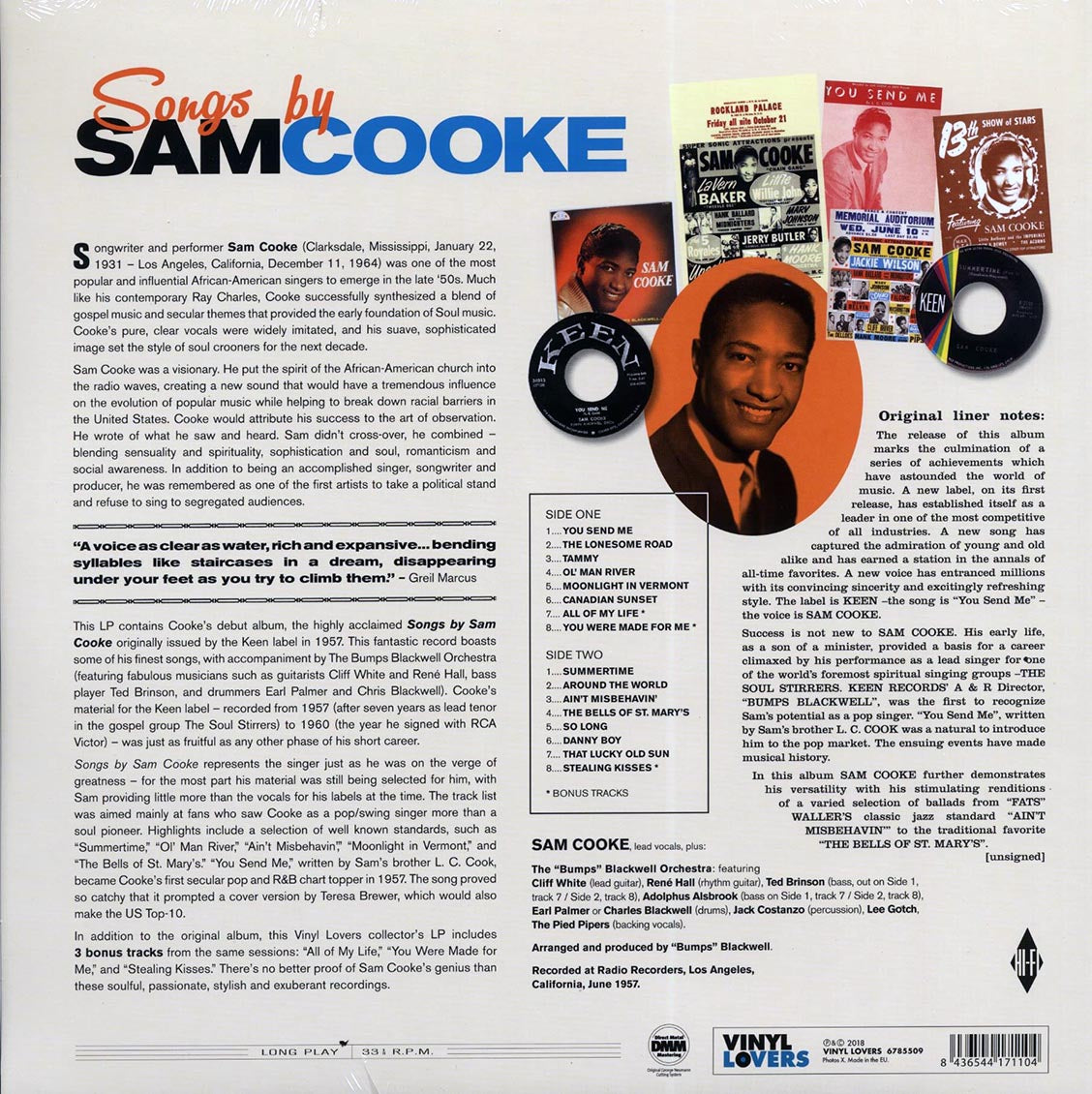 Sam Cooke - Songs By Sam Cooke (+ 4 bonus tracks) (DMM) (ltd. ed.) (180g) (High-Def VV)
