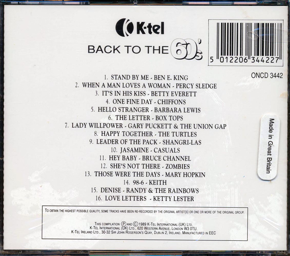 The Chiffons, The Zombies, Ben E King, Etc. - Back To The 60s