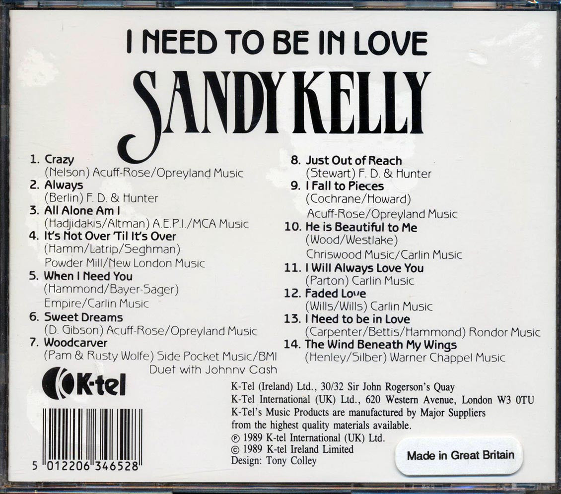 Sandy Kelly - I Need To Be In Love