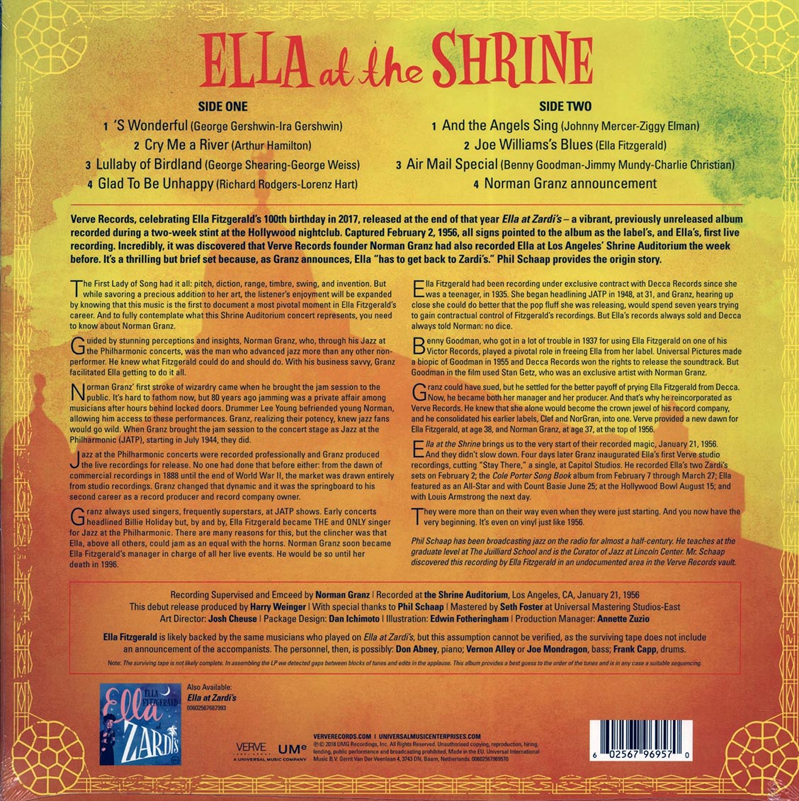 Ella Fitzgerald - Ella At The Shrine (RSD 2018) (ltd. ed.) (yellow vinyl)