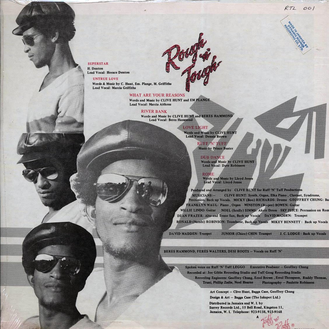 Dennis Brown, Dave Robinson, Beres Hammond, Lloyd Jones, Etc. - Clive Hunt Ruff N Tuff (Jamaica press) (orig. press)