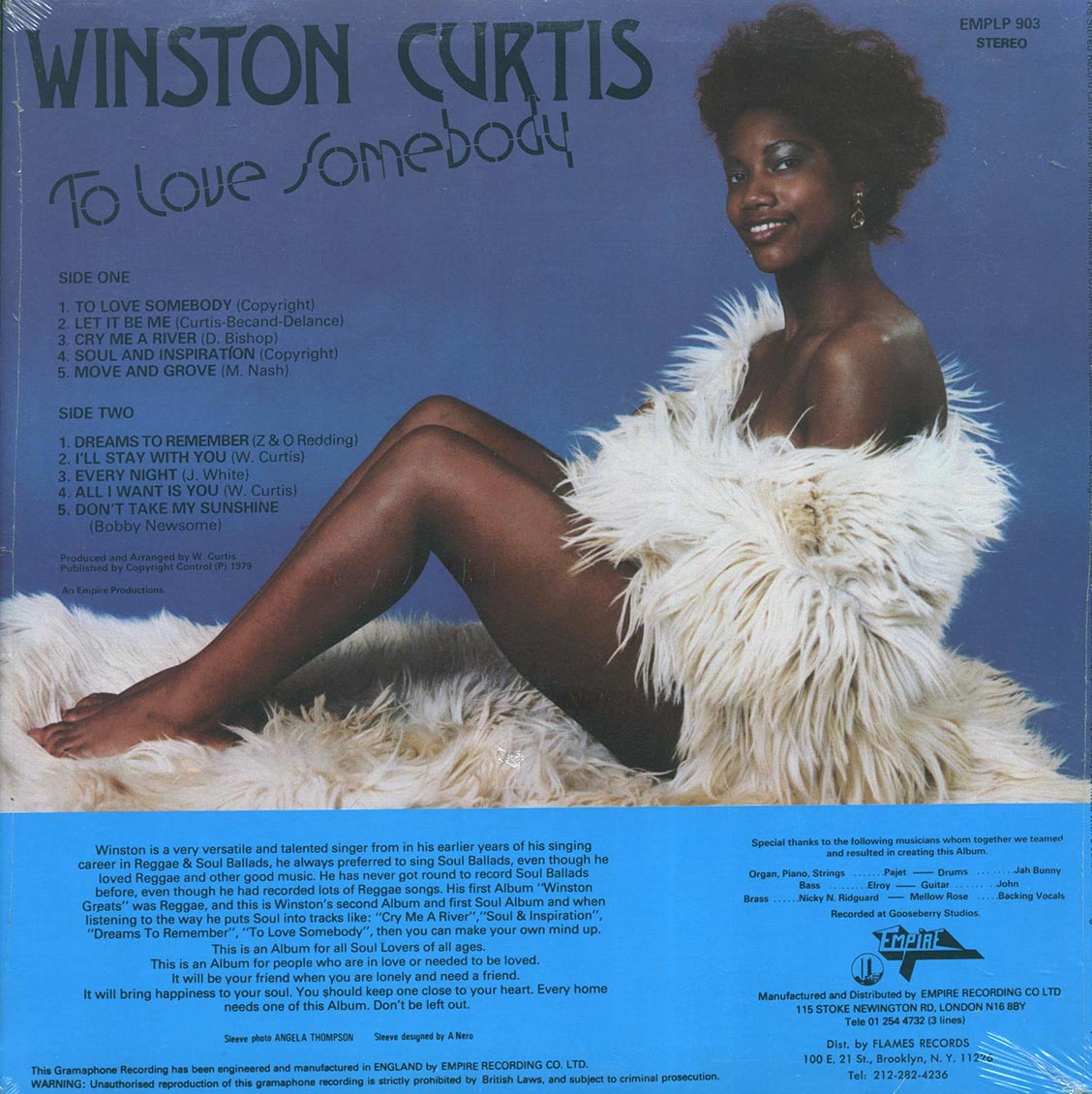 Winston Curtis - To Love Somebody (orig. press)