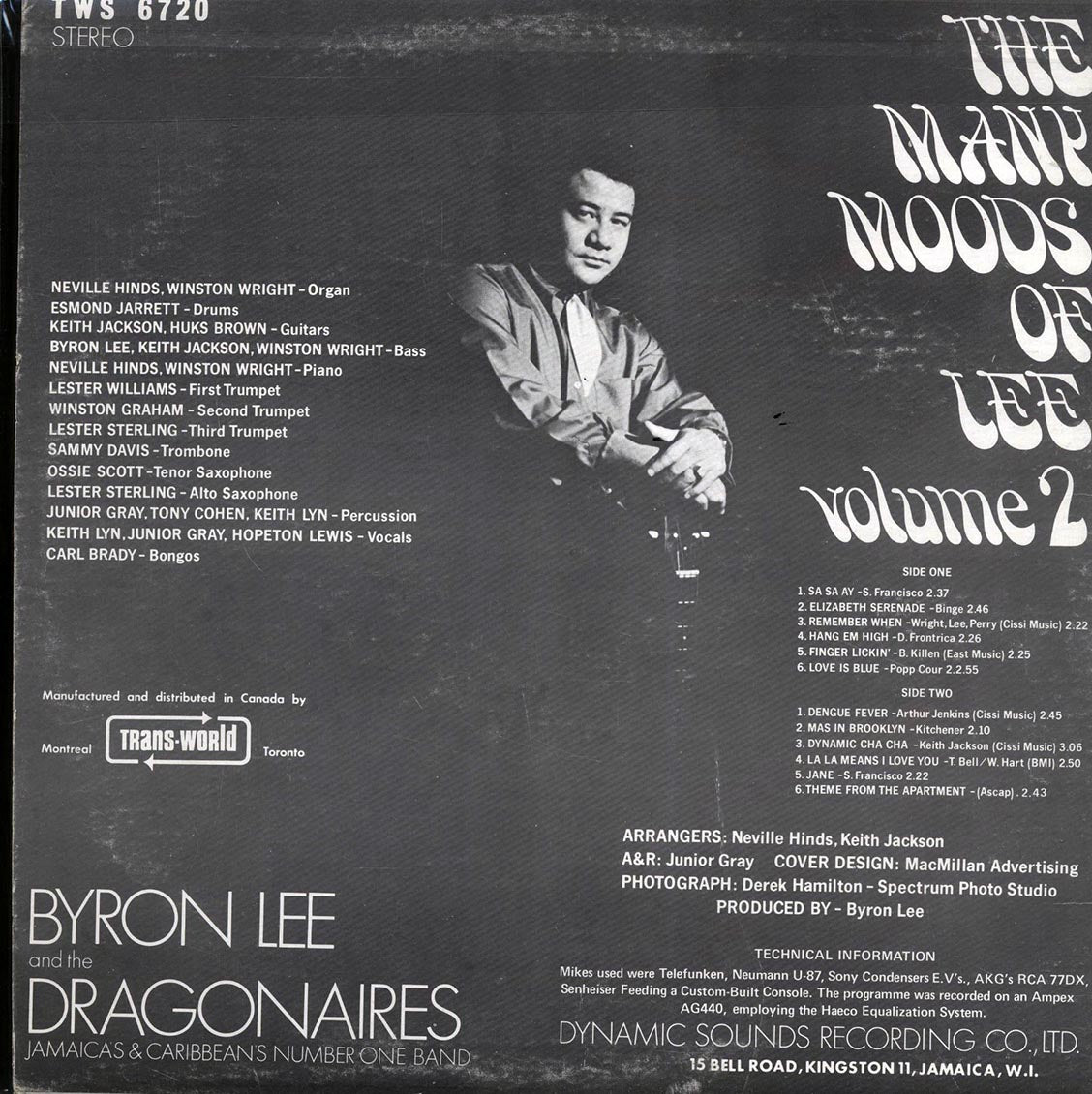 Byron Lee & The Dragonaires - The Many Moods Of Lee Volume 2 (Jamaica press) (orig. press)
