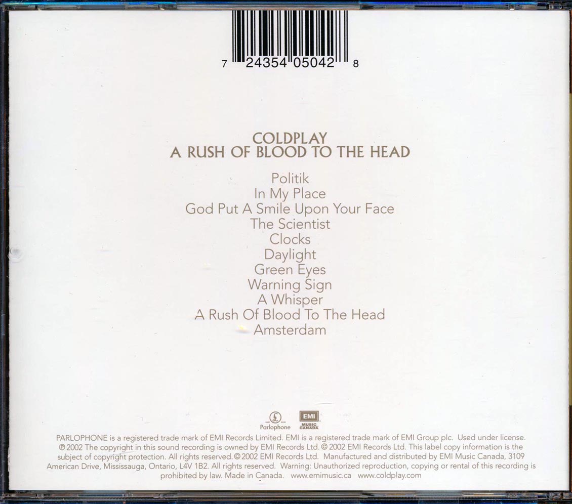 Coldplay - A Rush Of Blood To The Head