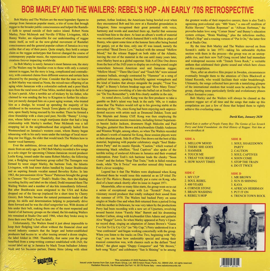 Bob Marley - Rebel's Hop: An Early 70s Retrospective (24 tracks) (2xLP)