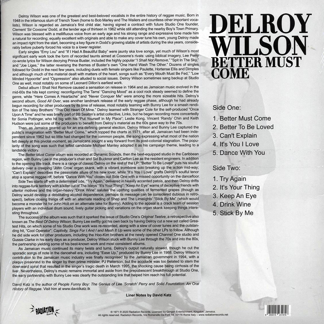 Delroy Wilson - Better Must Come