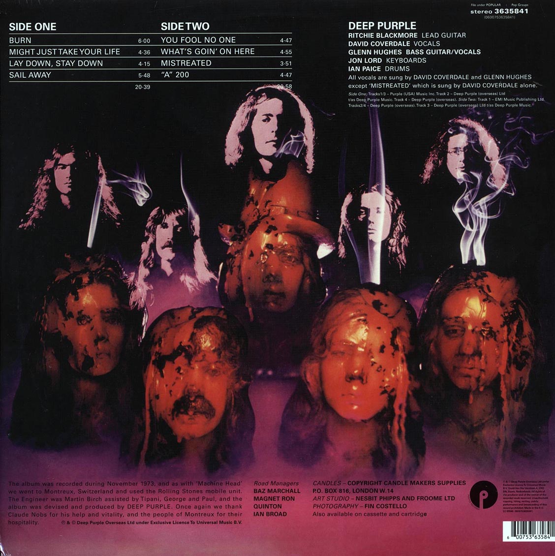 Deep Purple - Burn (incl. mp3) (180g) (remastered)
