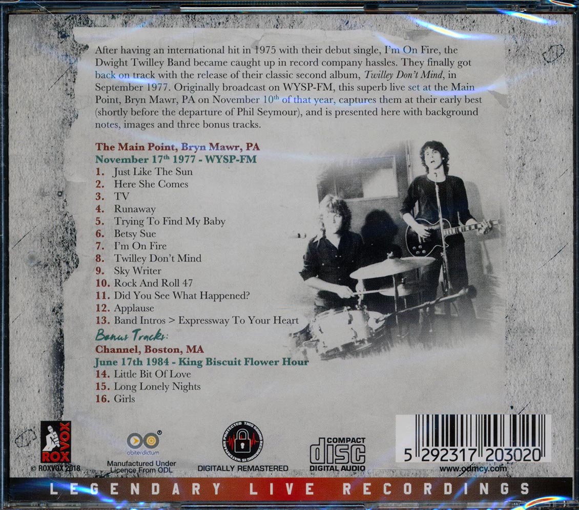 The Dwight Tilley Band - Live At The Main Point (incl. 8-page booklet) (remastered)