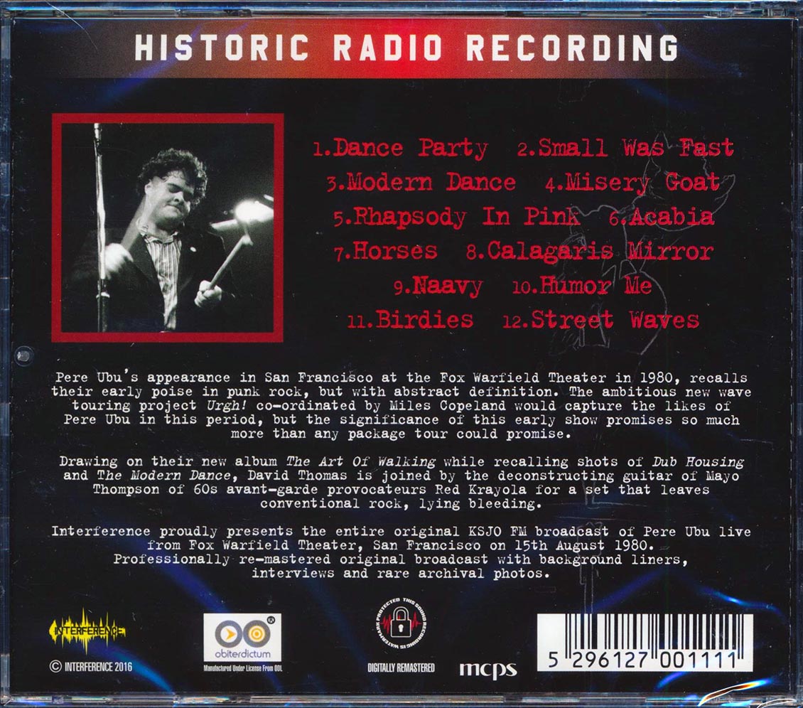 Pere Ubu - Live Fox Warfield '80 (incl. 8-page booklet) (remastered)