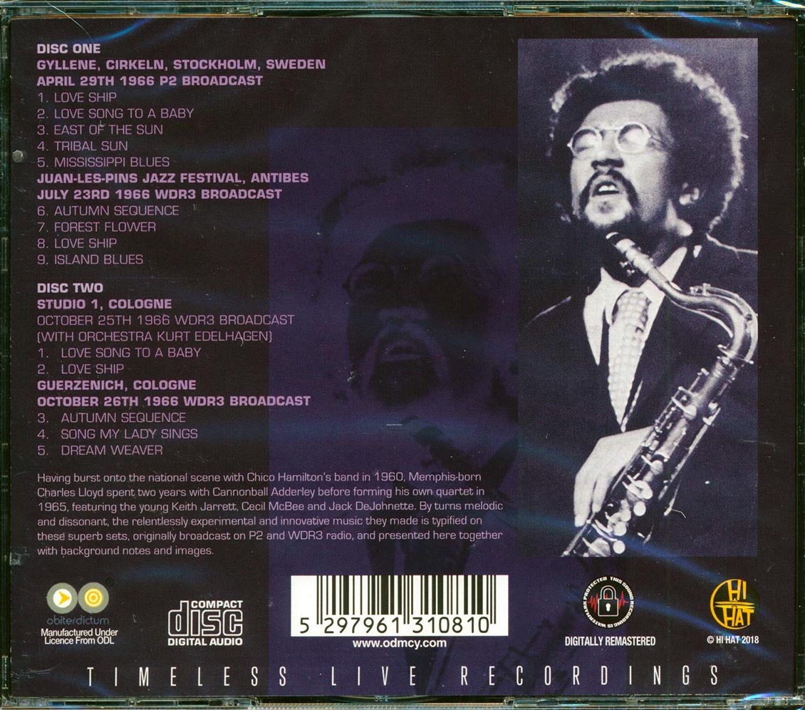 Charles Lloyd Quartet - Live 1966 (2xCD) (incl. 16-page booklet) (remastered)